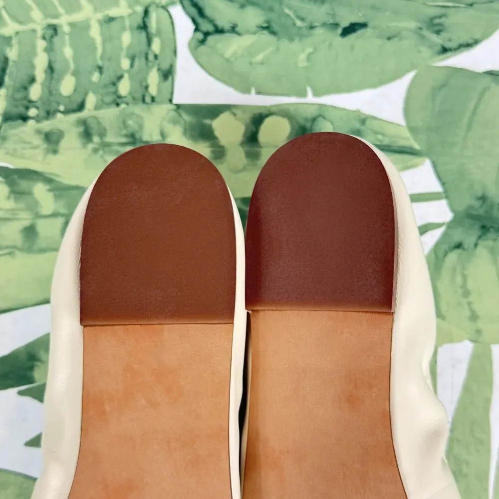 SAM EDELMAN NEW Felicia Ivory Leather Ballet Flat - Picture 12 of 16